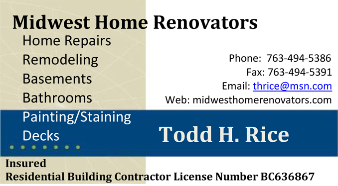 Midwest Home Renovators Contact Us